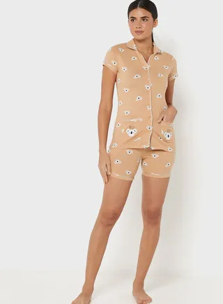 Printed Shirt & Pyjama Set