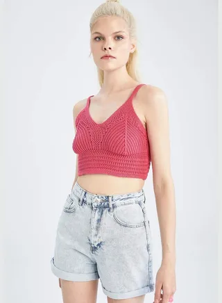 Thin Strap Knit Top