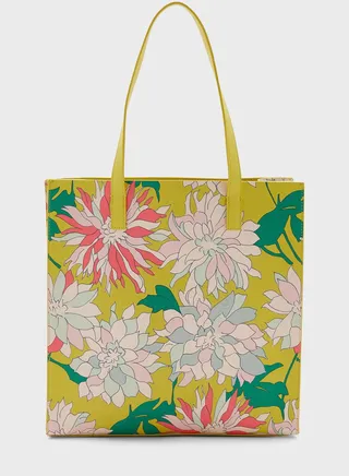 Floricn Floral Printed Large Icon Tote Bag