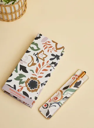 Estera Folk Floral Touch Screen Pen & Pouch