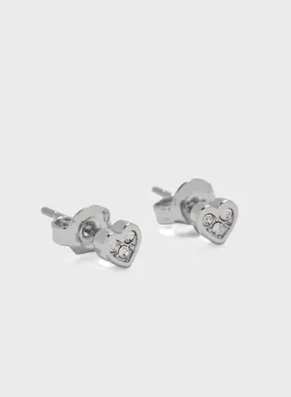 Neena Nano Heart Stud Earrings