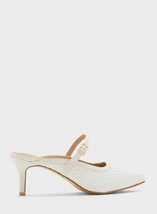 Structured Pointed Heeled Mule