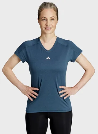 Aeroready Train Essentials Minimal Branding V-Neck T-Shirt