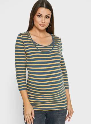 2 Pack Striped Scoop Neck Top