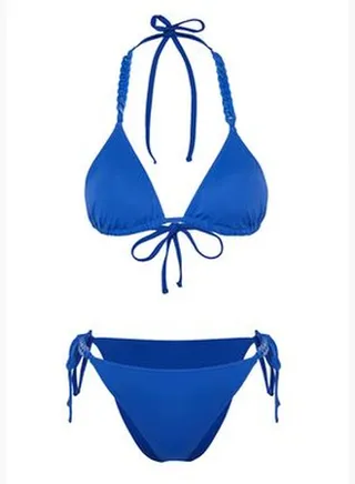 Saxe Blue Triangle Chain Accessory Bikini Set TBESS24BT00015