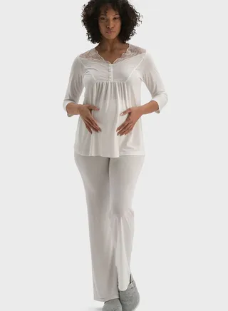 Lace Detail Pyjama Set