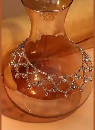 Silver Plated Designer Party Necklace For Women
