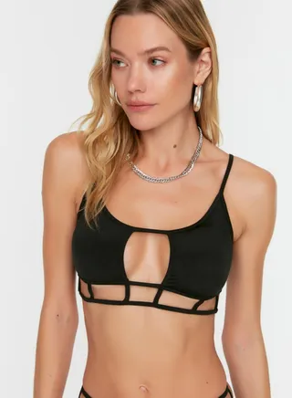 Strappy Cut Out Detail Bikini Top