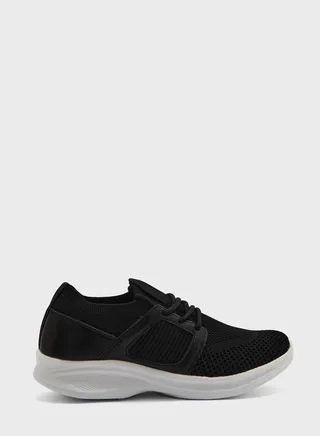 Knit And Pu Sneaker