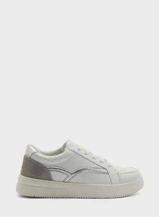 Metallic Detail Stacked Sole Sneaker