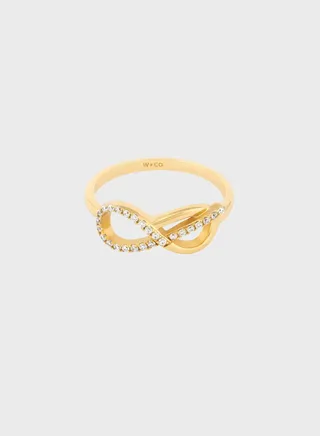 Knot Pave Gold Ring