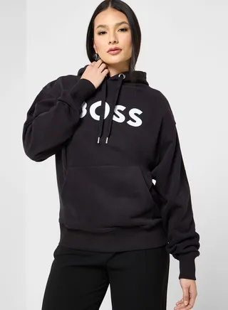 Pocket Detail Logo Hoodie