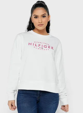Crew Neck Graphic Sweatshirt