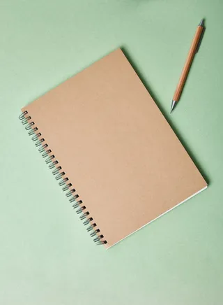 Wirebound Notebook / Plain / Beige