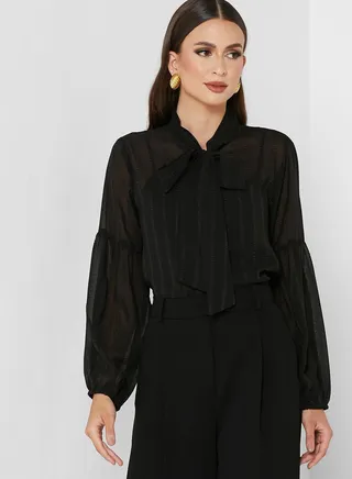 Striped Neck Tie Shirt