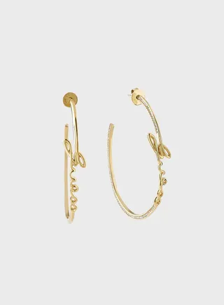 Monogram Hoop Earrings