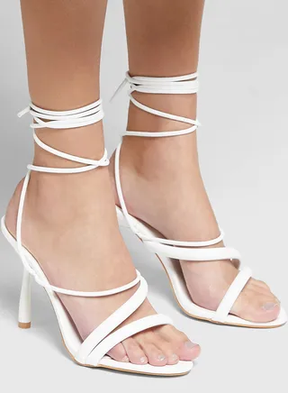 Thick Strappy Almond Toe Sandal