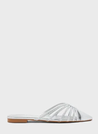 Embellished Pointed Slip Ons