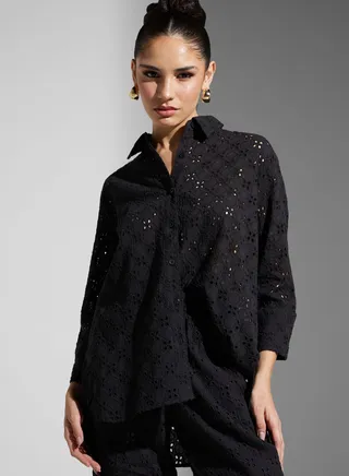 Embroidered Button Down Shirt