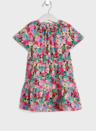 Kids Flower Print Dress