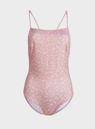 Printed High Leg Swimsuit