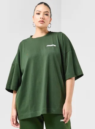Exaggerated Racer Printed T-Shirt