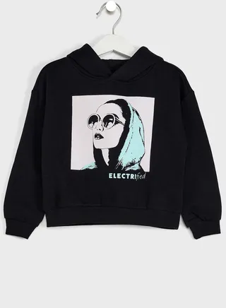 Kids Graphic Print Hoodie