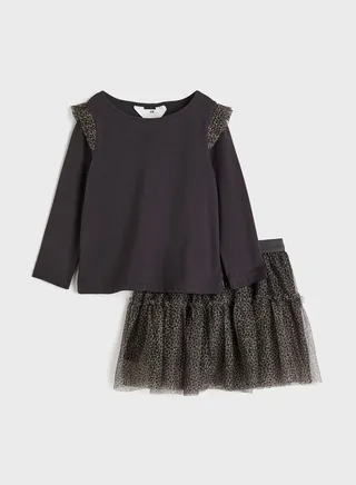 Kids 2 Piece Essential Top & Midi Skirt Set