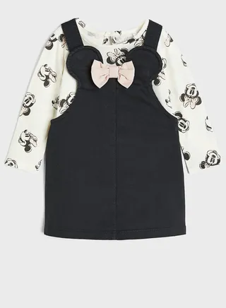 Infant Minnie Print Top & Dress Set