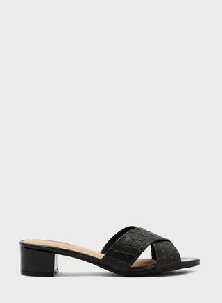 Multi Strap Mid Heel Sandals
