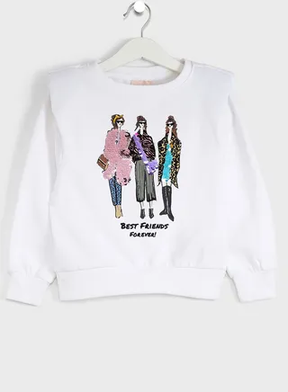 Kids Extended Shoulder Sweatshirt