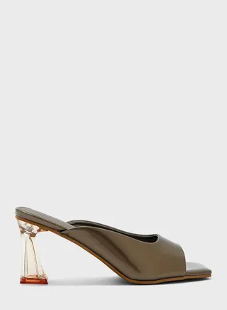 One Strap Mid Heel Sandals