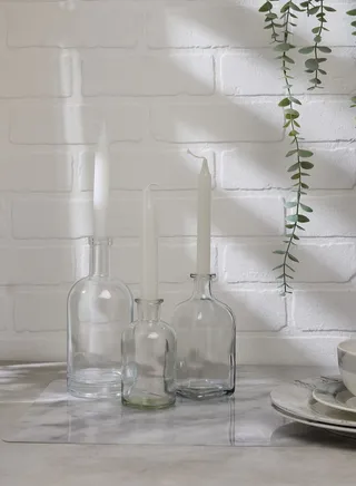 Table Decor - Glass Bottles Candle