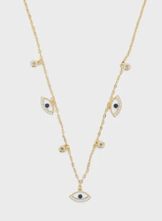 Evil Eye Diamante Necklace