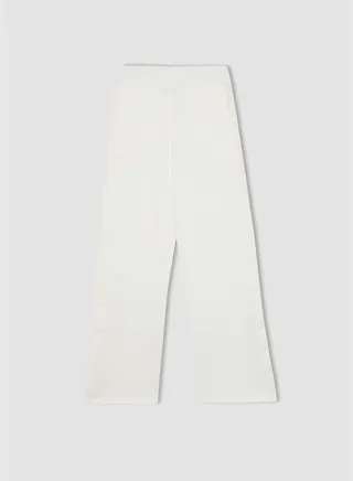 Woman Wide Leg Knitted Trousers
