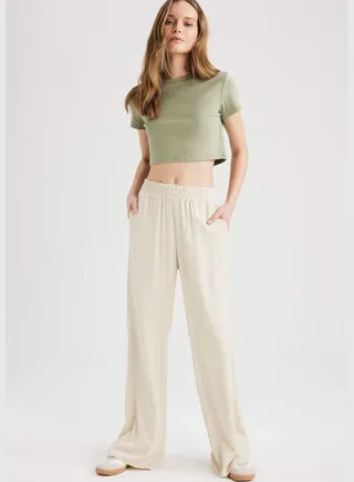 High Waisted Viscose Culottes