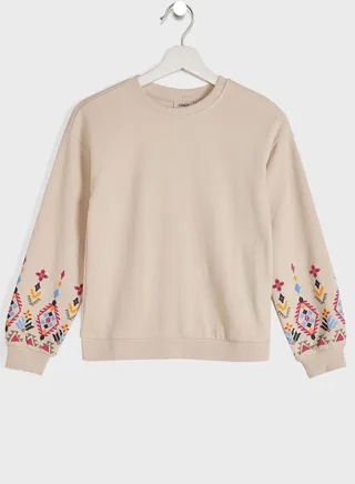 Kids Flower Print Sweatshirt