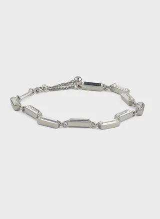 Cryseli: Crystal Baguette Step Bracelet