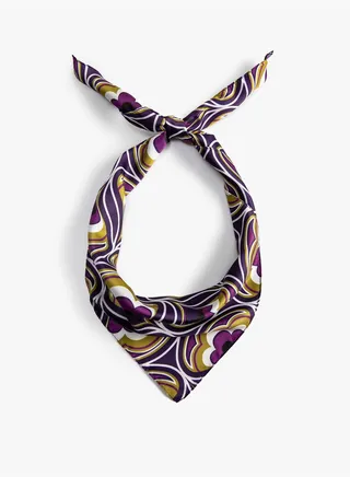 Floral Printed Satin Scarf