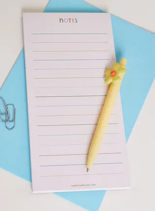 Coloured Lines List Pad