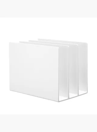 Styrol Partition Stand, 3 Partitions, 210 x 135 x 160 mm, S, White