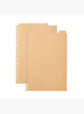 Index Paper Divider, 26 Holes, 5 Mountains, B5, Beige