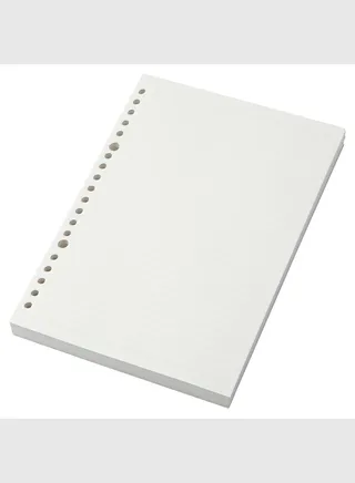 Horizontal 6 mm Ruled Line Loose-Leaf, 20 Holes, 200 Sheets, A5, White