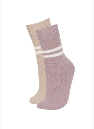 2 Pack Woman High Cut Socks