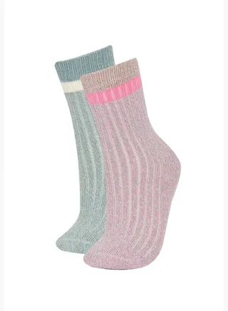 2 Pack Woman High Cut Socks