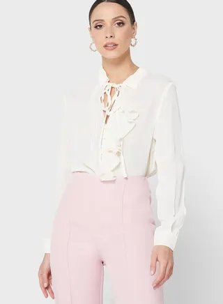 Ruffle Detail Top