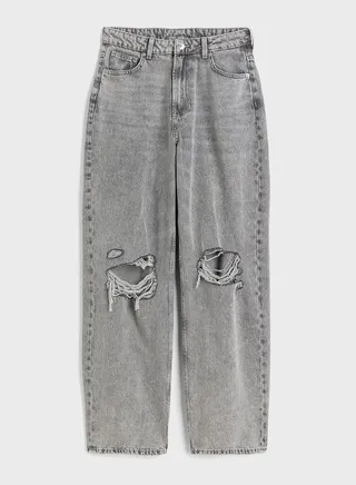 90s Baggy High Ripped Jeans