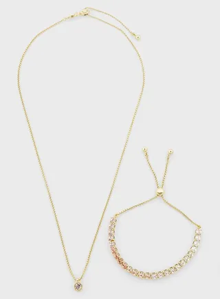 Sarma Crystal Pendant & Bracelet Gift Set