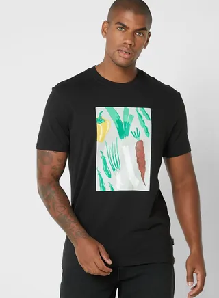 Casual Printed Crew Neck T-Shirt