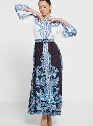 Abstract Print Dress